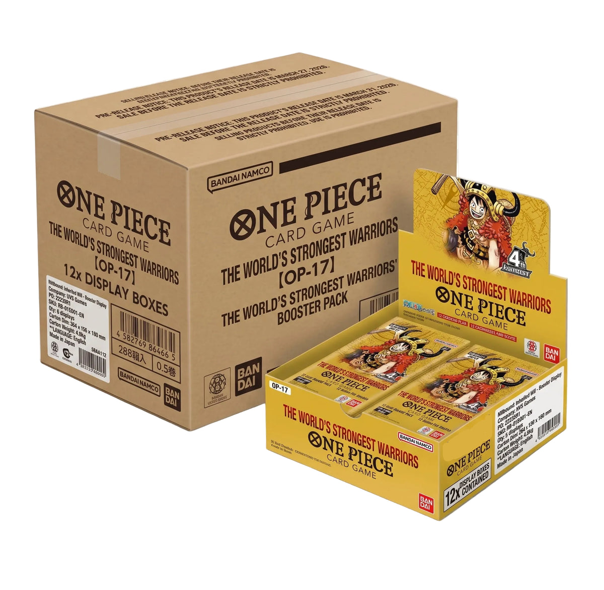 One Piece TCG - The World's Strongest Warriors (OP-17) Booster Box (English) Case